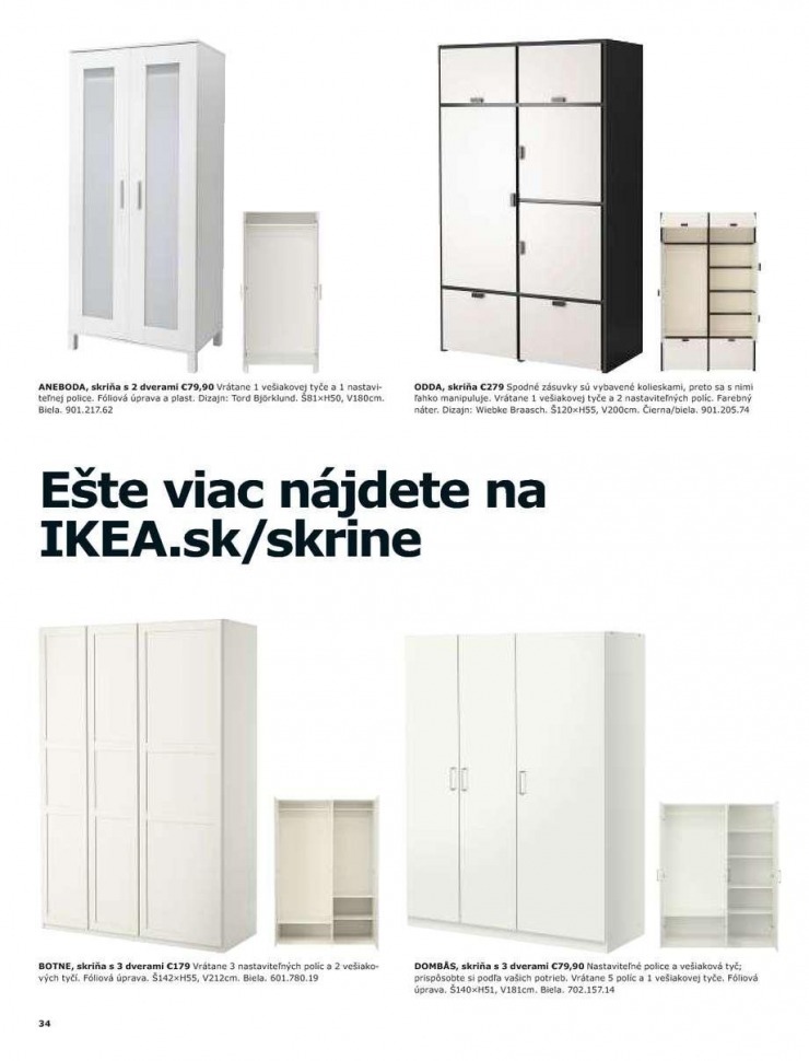 let�k Ikea katalog - Skrine strana 34