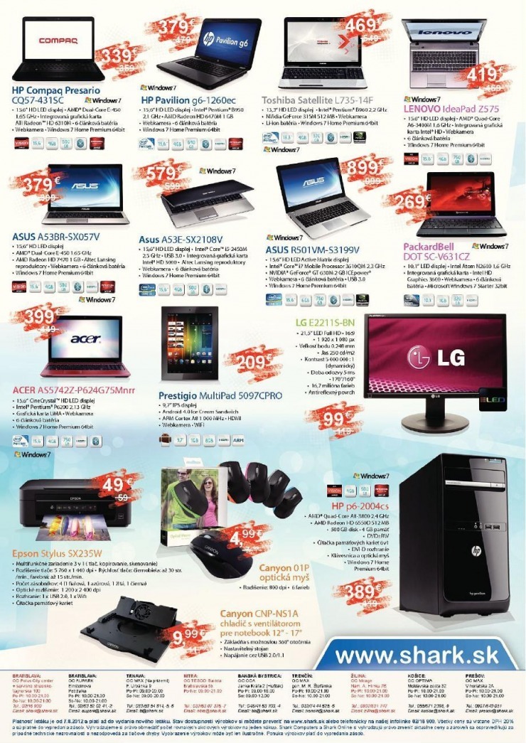 let�k SHARK Computers ak�n� let�k strana 2