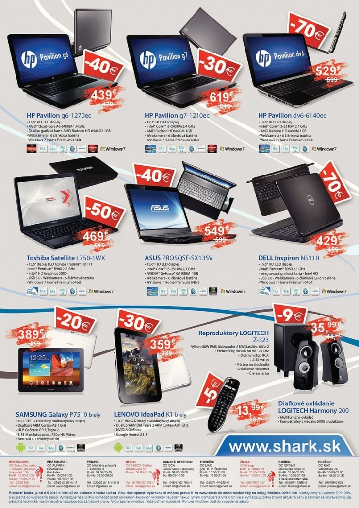 let�k ak�n� let�k SHARK Computers  strana 2