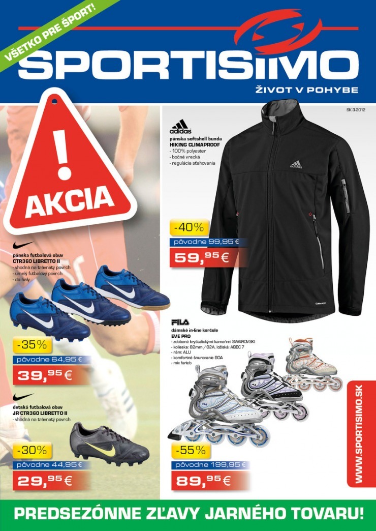 let�k Sportisimo let�k - Predsez�nne z�avy strana 1