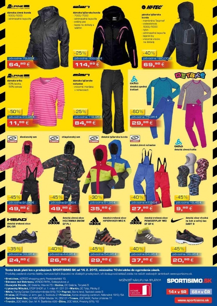 let�k v�predaj Sportisimo strana 1