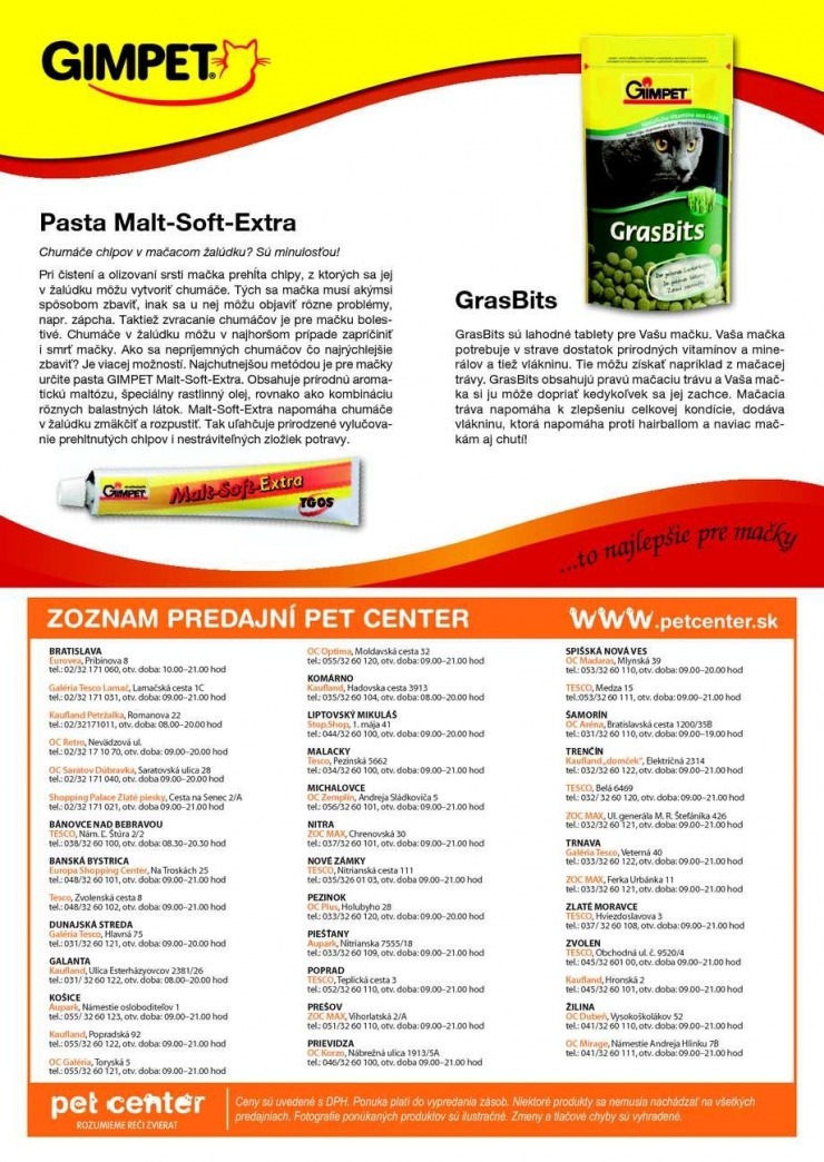 let�k �peci�lna ponuka Pet Center strana 12