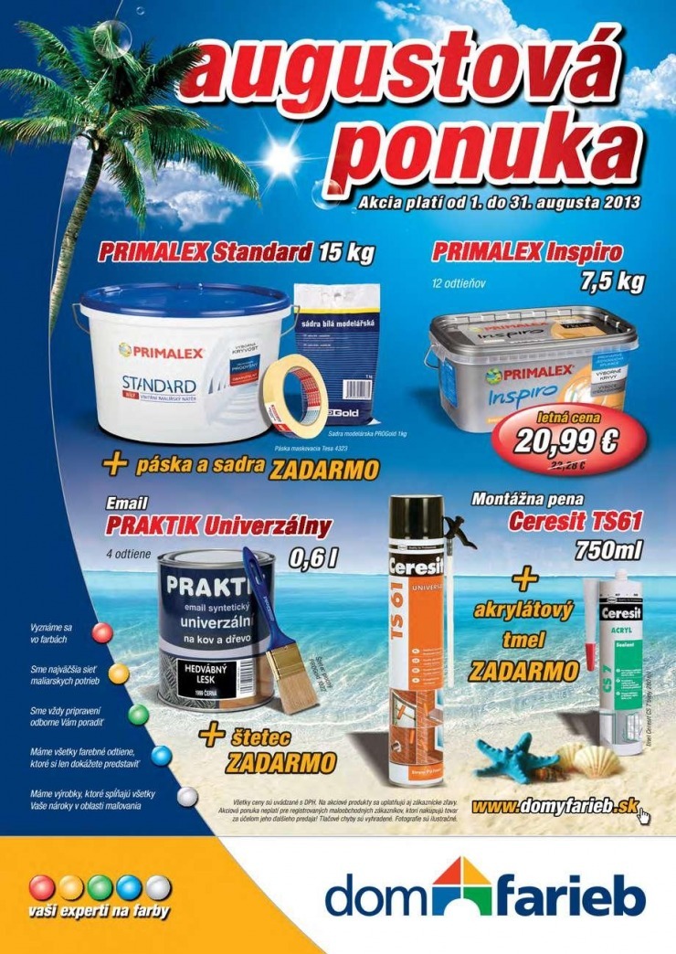 let�k Dom farieb augusrov� ponuka strana 1