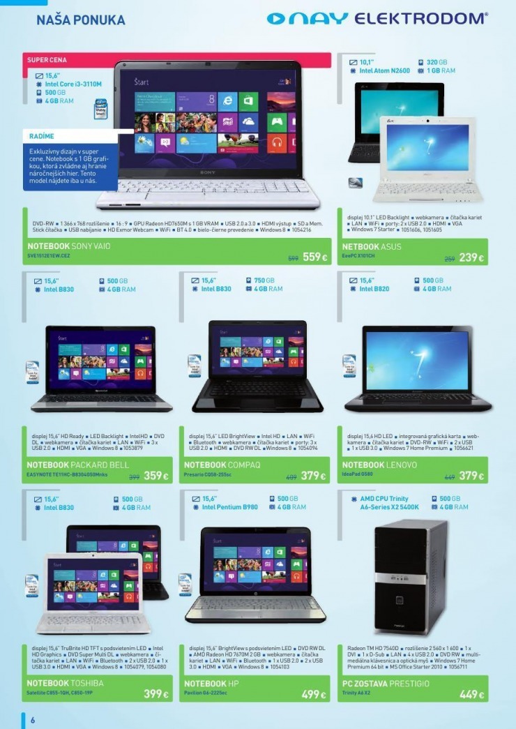 let�k let�k NAY Elektrodom - ak�n� v�predaj strana 6