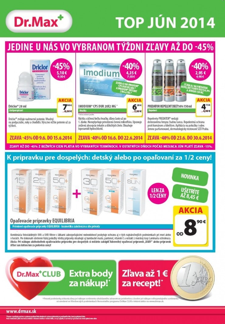let�k ak�n� ponuka Dr.Max - J�n strana 1