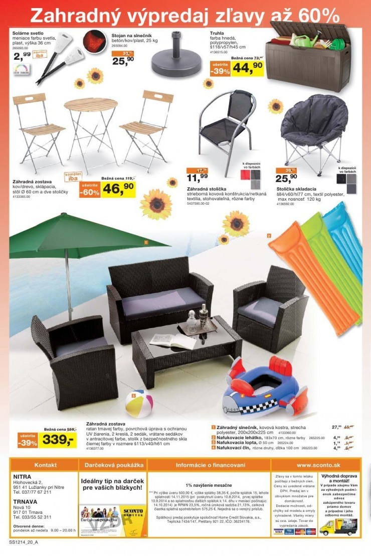 let�k let�k Sconto n�bytok - zahradn� v�predaj strana 1