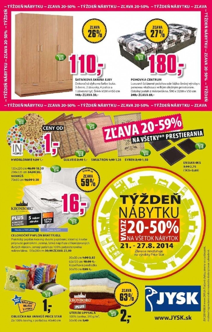 let�k mimoriadn� ponuka Jysk strana 16