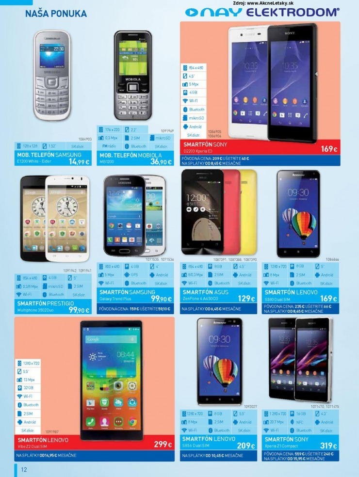 let�k let�k NAY Elektrodom - v�predaj strana 12